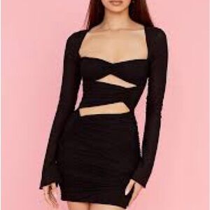 House of CB Black Cut-Out Dress